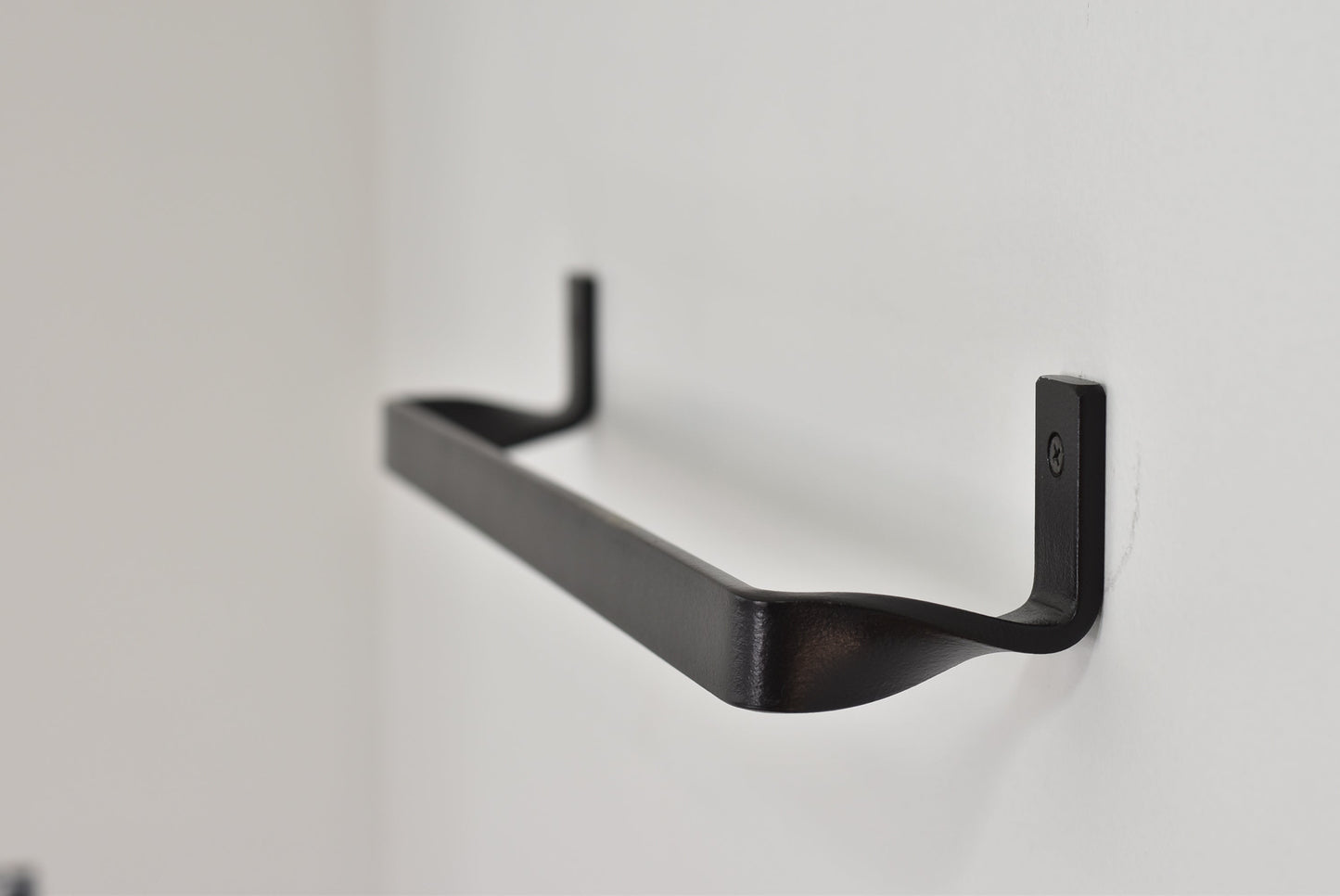SQX1 - Squared-Twist Bath Towel Bar - Hand Forged Minimalist Steel Towel Holder