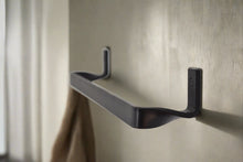 Load image into Gallery viewer, SQX1 - Squared-Twist Bath Towel Bar - Hand Forged Minimalist Steel Towel Holder
