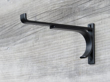 Load image into Gallery viewer, Compact Metal Shelf Brackets (1&quot; wide) w/Lip - Modern Kitchen Bracket - Open Shelving - Hand Forged Industrial bracket - 4&quot; - 12&quot; sizes - Hortonia
