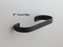 Load image into Gallery viewer, RND1 - Towel Bar - Hand Forged Steel Towel Bar - several sizes to choose from
