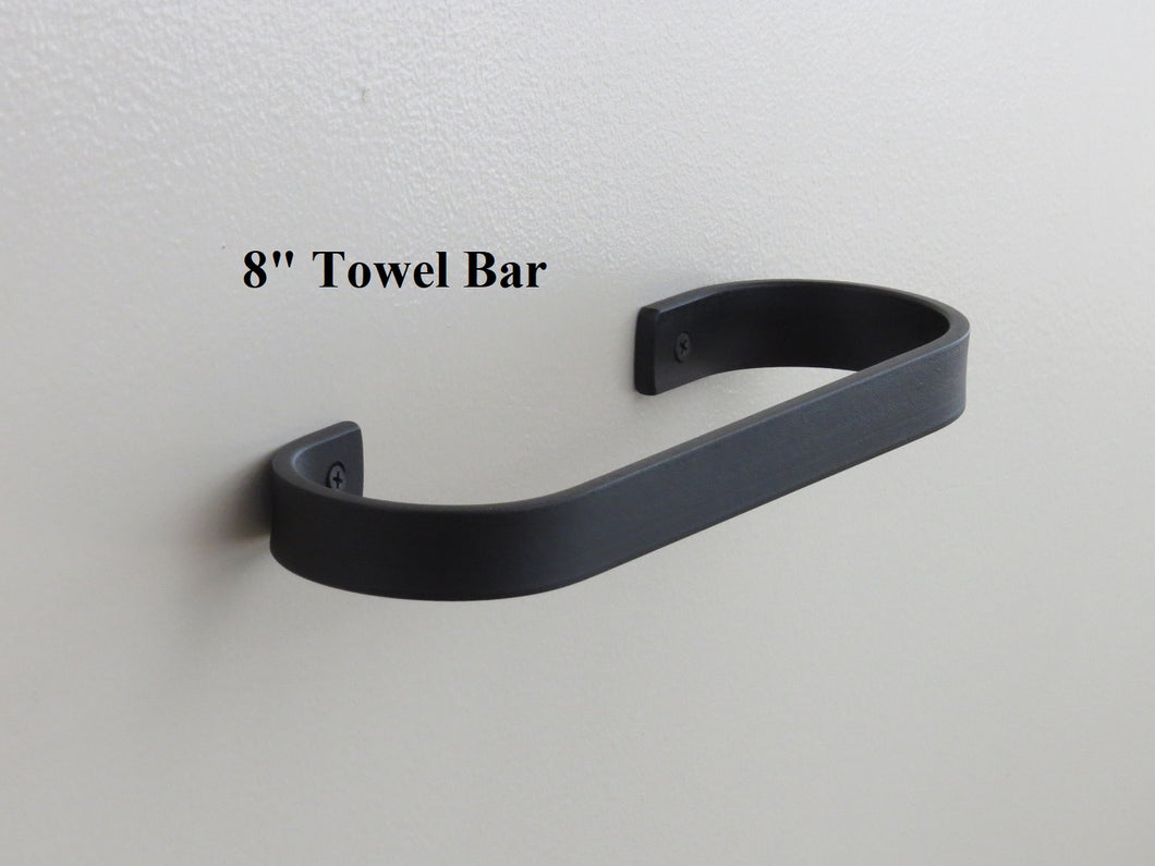 RND1 - Towel Bar - Hand Forged Steel Towel Bar - several sizes to choose from