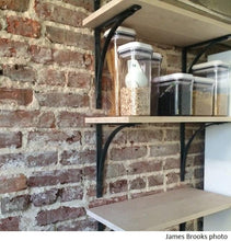 Load image into Gallery viewer, Customer image pantry shelves using iron shelf brackets
